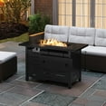 thumbnail image 4 of Costway 40-Inch Outdoor Propane Fire Pit with Lava Rocks Removable Lid & Protective Cover Black, 4 of 10