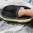 thumbnail image 1 of 1 Pcs Car Washing Wool Gloves Durable 18*23cm Car Cleaning Tools Wipe Car Waxing Car-borne Detergent Clean Cloth Cashmere Gloves30x60cm 1pcs He Qiyong unisex, 1 of 1