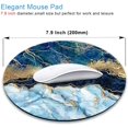 thumbnail image 2 of SURJDE Blue Cracked Marble Mouse Pad, Non-Slip Rubber Base Marble Mousepad for Computer, Gold Beautiful Round Mouse Pads for Laptop & Desktop, 7.9 x 7.9 Inch, 2 of 6