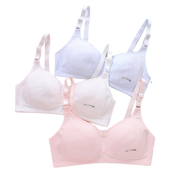 LYMAYTER Big Girls Bra Comfort Flex Fit Seamless for Girl Teens with Adjustable Straps, 12-15Y