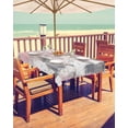 thumbnail image 2 of Boanket Outdoor Tablecloth with Umbrella Hole for Patio/Picnic/Party/Camping, Pink Grey Abstract Waterproof Table Cloth Rectangle Table Cover Washable, Modern Minimalist Smear Art (54"x 80"), 2 of 7