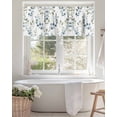 thumbnail image 4 of Curtain Valance for Windows,Farmhouse Watercolor Eucalyptus Leaves Kitchen Valances Rod Pocket Short Curtains,Blue Green Plants Window Treatment Panel for Bedroom Bathroom 42x12in, 4 of 9