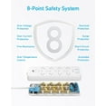 thumbnail image 6 of LarmTek 10 Outlets Power Strip 4ft Cord,Surge Protector,with 4 USB Ports,White,2 Pack, 6 of 9