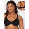 thumbnail image 4 of Fruit of The Loom Women's 2-Pack Unlined Underwire Cotton Bra Color-Black, 36D, 4 of 6