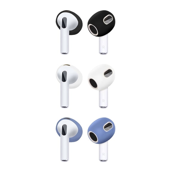 3Pairs Colorful Soft Silicone Earbuds Earphone Case Cover For Airpods Pods 3 Headphones Earpads Ear Tips