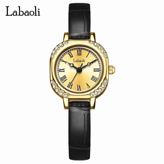 EXPLOJOY Women's Fashion Quartz Watch – Waterproof Leather Strap Wristwatch for Casual Wear & Luxury Gifts