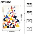 thumbnail image 2 of FORMRS 1-Subject Spiral Notebook 8" x 5" College Ruled 60 Refillable Sheet A5 Hard Cover, 2 Pack, White Abstract Triangles, 2 of 7