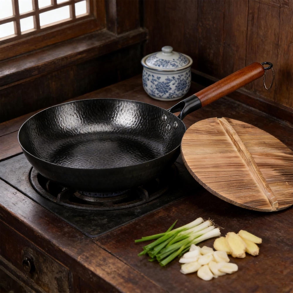 Ksruee Non Stick Frying Pans Saute Cooking Cookware Outdoor Frying Pan for Home Kitchen Restaurant Indoor Outdoor Picnics Grilling Barbecue