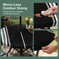 thumbnail image 5 of Round Outdoor Tablecloth with Umbrella Hole and Zipper, Black Striped Tablecloth with Elastic Waterproof, Farmhouse Black White Stripes Patio Table Covers for 31" - 35" Picnic Pool Tables, 5 of 9