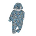 thumbnail image 2 of Odeerbi Christmas Onesie Pajamas for Family Holiday Sleep Jumpsuit Long Sleeve Family Christmas Pajamas Matching Sets Infant Fashion Printed Hooded Jumpsuit Sleepwear PJs Set Blue, 2 of 5