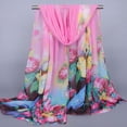 thumbnail image 2 of FNGZ 1Pc Scarf, Pink Scarf, Fashion Women Long Soft Wrap Scarf Ladies Shawl Chiffon Scarf Scarves Pk, 2 of 3