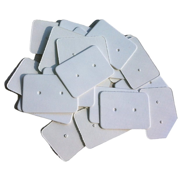 Yuarrent 100 piezas, tachuelas para los oídos, expositor de tarjetas, accesorio de cartón multicolor, recuerdos Kraft en blanco Retro, herramientas de Almacenamiento y organización del hogar Blanco Yuarrent HA062332-02B