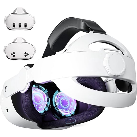 Head Strap for Meta Oculus Quest 3S / Quest 3, Pressure-Free Elite Strap Accessories Replacement, Adjustable Headband Soft Cushion VR Headset Enhanced Comfort & Balanced Fit