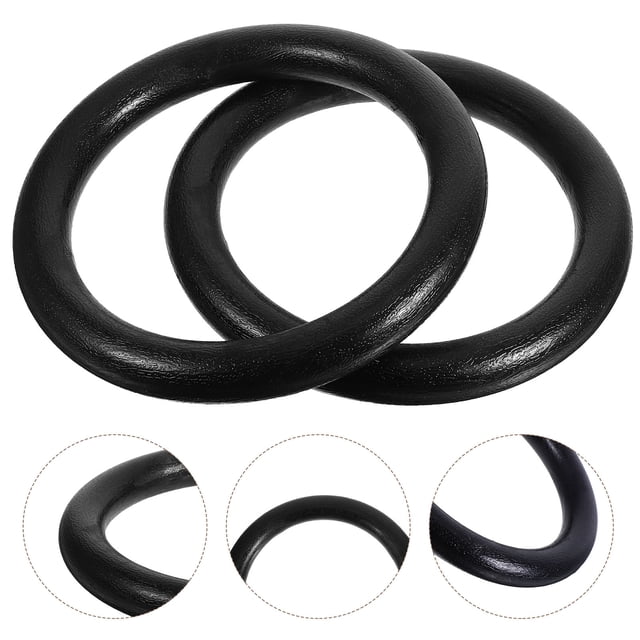 BEADCEST 1 Pair Pull Ups Rings Black Iron Adjunct for Gym Training