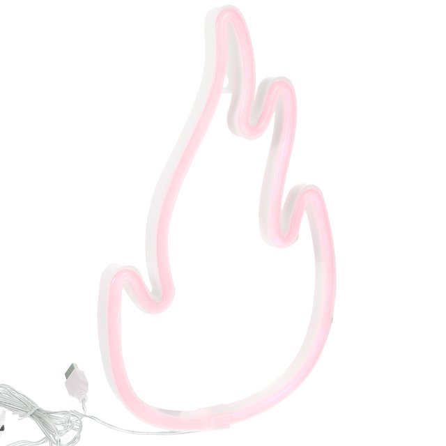 Shisuyan Lampe de Décoration en Forme de Flamme Rouge Néon 1Pcs 11.2X7.4X0.6In