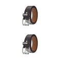 thumbnail image 4 of kurtrusly Premium Studded Belt All-match Unique Gift Various Size Metal Punk Rivet Belt For Men And Women Women Riveted Metal Belt coffee 110cm 2Set, 4 of 6
