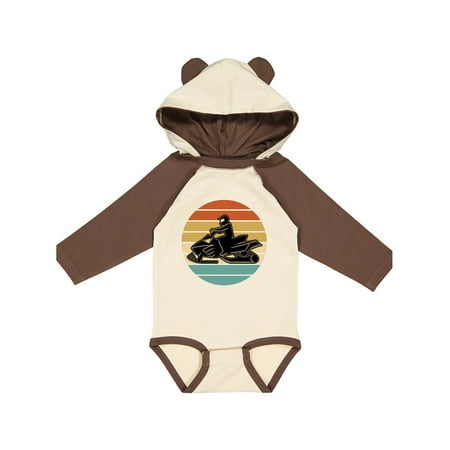 

Inktastic Snowmobile Retro Sunset Gift Baby Boy or Baby Girl Long Sleeve Bodysuit