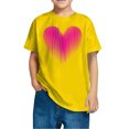 thumbnail image 4 of Jamicy Oversized Tshirts for Girls 2025 New Summer Wear Spring Romance Shirt for Girls Heart Graphic Tee Great Love Casual Short Sleeve Top for Brunch Dates, 4 of 4