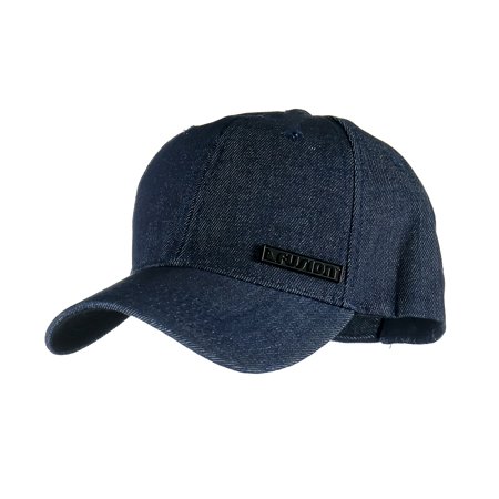 - Fusion Climb Sens Cotton Denim Adjustable Backclosure Outdoor Sports Baseball Golf Cap Polo Style Unisex Dad Hat Sun Shade Visor Blue