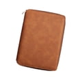 thumbnail image 4 of Rongfmy Zippered Notebook Meeting Folder 6Ring Binder Notebook for Travel Writers Brown, 4 of 9