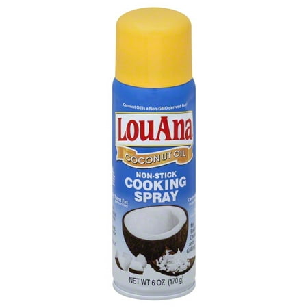 (2 Pack) LouAna Coconut Oil Non-Stick Cooking Spray, 6
