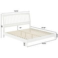 thumbnail image 2 of AFI Orleans King Solid Wood Low Profile Sleigh Platform Bed, White, 2 of 2