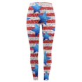 thumbnail image 4 of Aayomet Leggings de Sport Imprimés pour Femmes, Pantalons de Yoga Léopard Évasés (Rouge, TG), 4 of 5