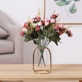 thumbnail image 3 of Ramo de flores artificiales de 21 cabezas, minirosas para decoración de boda, hogar y oficina, paquete de 2 (2 piezas rosa), 3 of 5