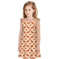 thumbnail image 1 of Fotbe Hot Dog 2 Vestido de Dormir para Niñas de 3 a 10 Años, Mangas Cortas, Estilo Princesa, Pijama Camisón con Mangas Voladas-Medium, 1 of 6