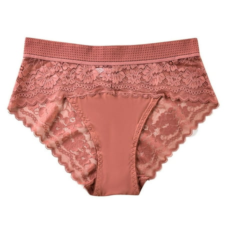 GENGING Women Panties Cleanrance Women s High Waist Large Size Panties Sexy Fall Clothes for Women Clearance Lace Breathable Briefs