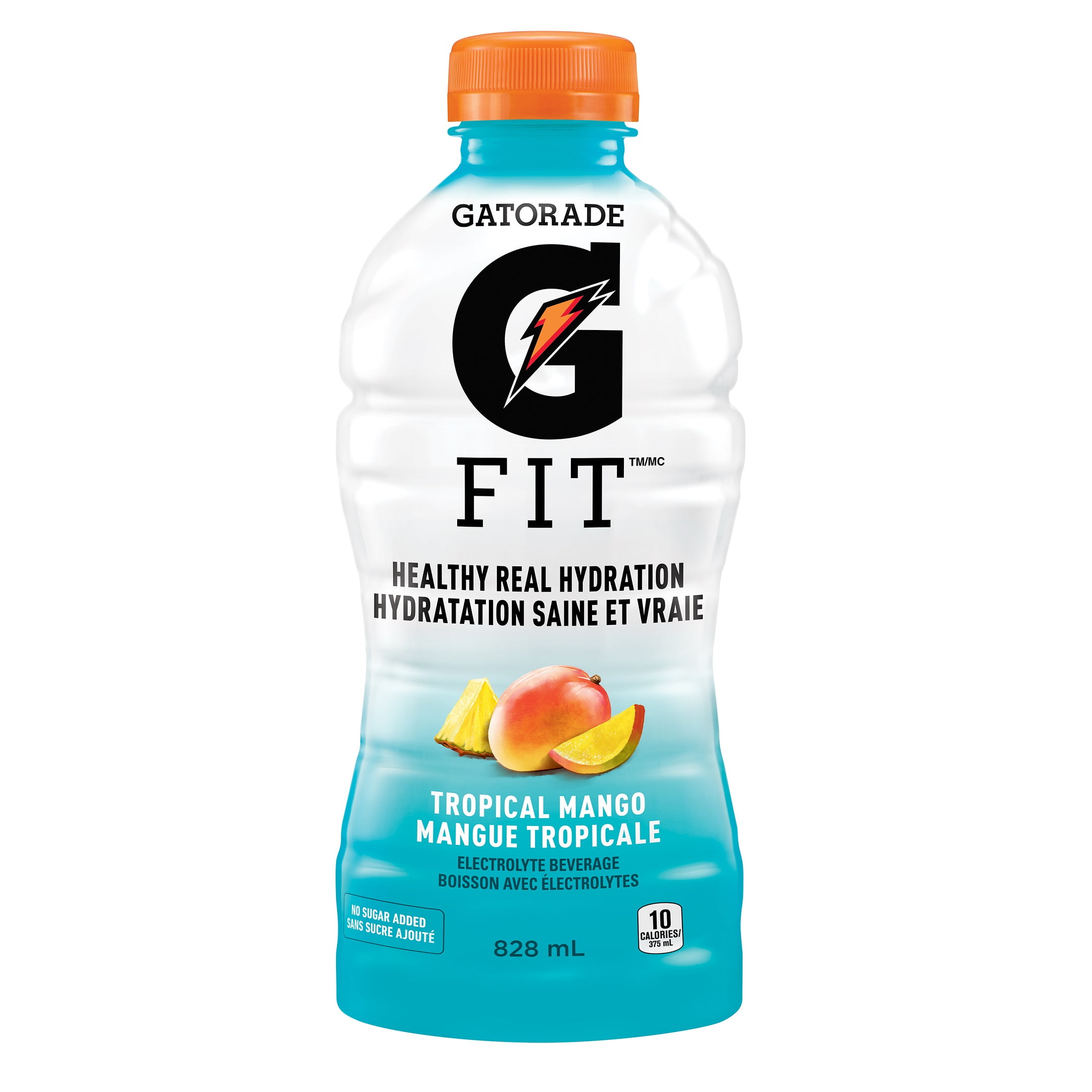 Gatorade® Fit Mangue Tropicale Boisson Électrolyte 828 mL, Bouteille 828mL