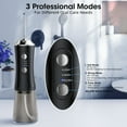 thumbnail image 3 of YOOVEE Cordless Water Flosser & Oral Irrigator, 300ml, 3 Modes, 4 Nozzles, IPX7 Waterproof for Travel/Home Black, 3 of 7