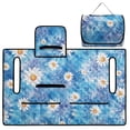 thumbnail image 4 of COEQINE Quilted Golf Cart Seat Cover, Folds Design with Handle for Easy Carry, Universal Fit 51.2x30.3 Inch for EZGO Yamaha Club Car 2-Seater, 4 Front Pockets, Daisy Tie-dye Blue, 4 of 8