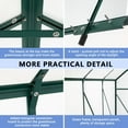 thumbnail image 3 of Acekid 6x10 Ft Greenhouses for Outdoors Walk in Greenhouse with Adjustable Roof Sliding Door Drainage System Black, 3 of 6