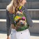 thumbnail image 5 of Disketp Flower Crown Guinea Pig Mochila de Lona Estampada, Mochila Escolar de Viaje Ligera para Estudiantes y Portátil-Small, 5 of 5