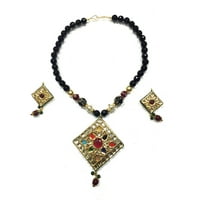 Mogul Fashionable Necklace Jewelry Black TOURMALINE ARTISAN Pandant