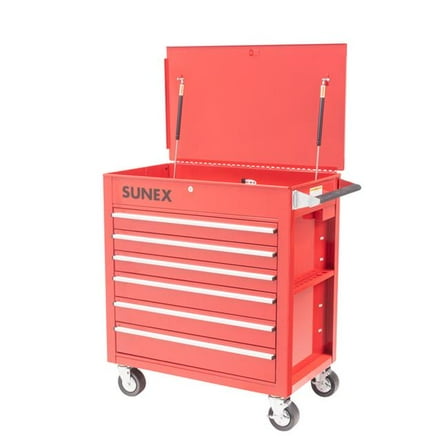 Sunex Tools SUU-8057XTR Premium Full Drawer Service Cart, Red