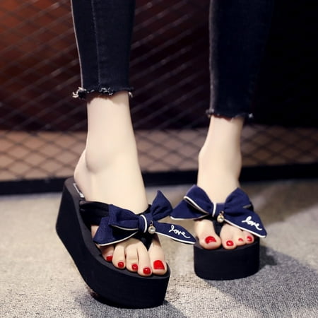 

Slippers For Women Women Wedges Beach Shoe Indoor&Outdoor Non-Slip Slippers Platform Home Slippers Womens Slippers
