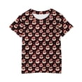 thumbnail image 3 of Zwiiyzr 3-14Y Christmas Shirts Toddler Boy Girls Short Sleeve Tees T-Shirt Christmas Graphic Tees Holiday Tops Toddler To Big Kids Claret, 3 of 4