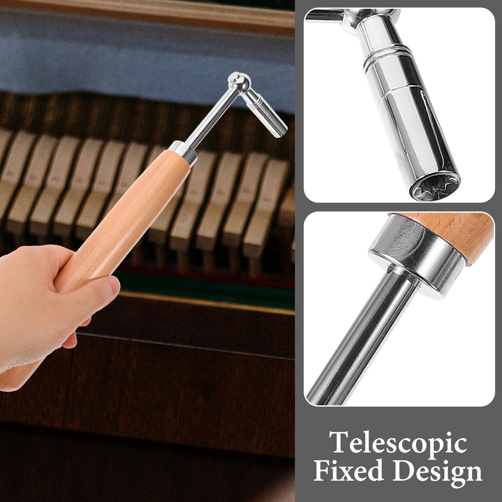 WHAMVOX Piano Tuning Tool Piano Tuning Equipment Tuning Spanner Tool Small Piano Wrench