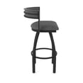 thumbnail image 4 of 861 Artemis 36" Swivel Bar Stool with Black Wrinkle Finish and Graph Coal Seat and Back, 4 of 5