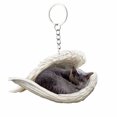thumbnail image 1 of Pet Enthusiasts Cat Dog Angel Pendant Keychain Car Keychain Acrylic Flat Animal Keychain, 1 of 3