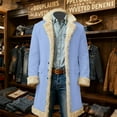 thumbnail image 5 of Santa Coat Men Casual Christmas Cardigan Unisex Open Front Hoodies No Zip Cozy Winter Printed Edge Warm Comfortable Outerwear Blue XXXL, 5 of 6