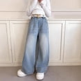 thumbnail image 2 of KVPLBQFD Baggy Jeans Navy Sweatpants Dance Pants with Pockets Long Loose Pants Trendy Clothes Gifts for Young Adults Gifts 10 Year Old Little Girl, 2 of 6