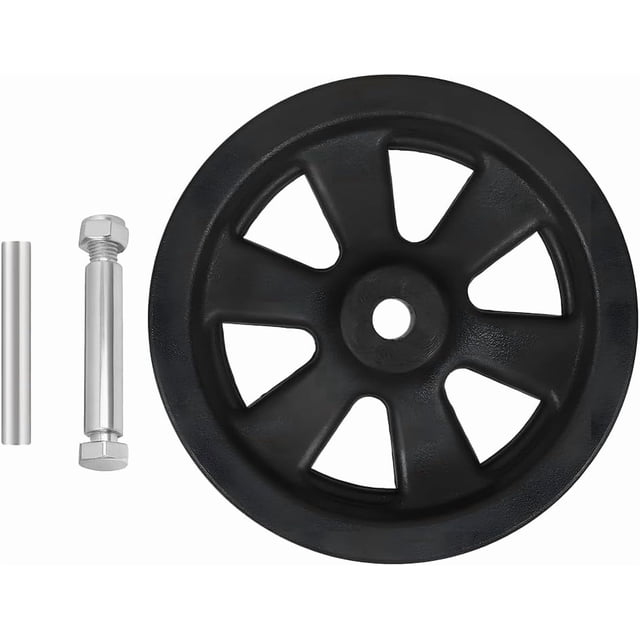 Trailer Jack Caster Wheel, 8 Inch Swirl Stand Wheel with Bolt Nut, Towed Vehicle Replacement Parts Accessories, Universal for RV Camper Motorcycle - 8"
