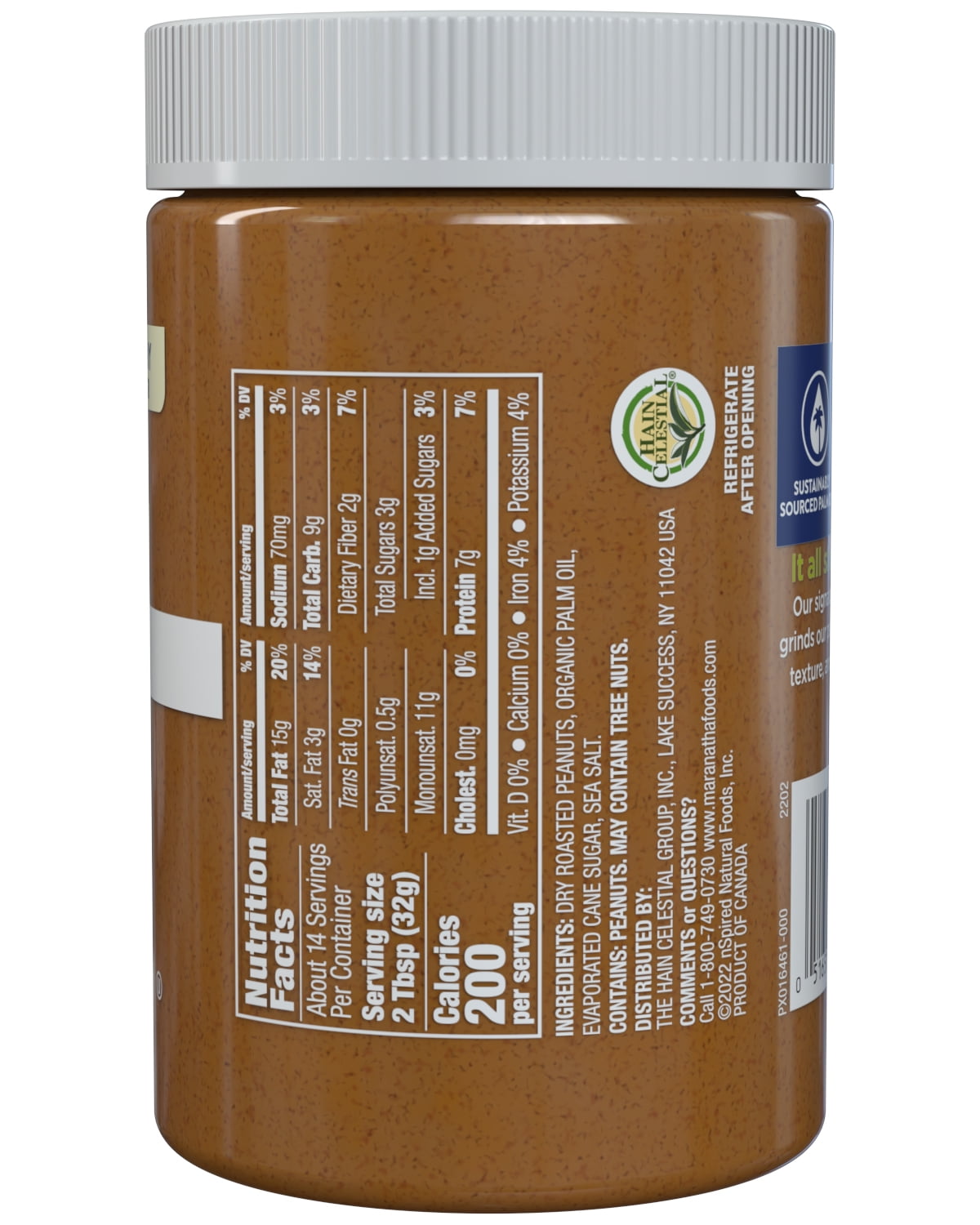 MaraNatha Natural Creamy Peanut Butter Spread, 16 oz