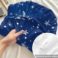 thumbnail image 4 of Twin XL Size Fitted Sheet Set - Blue Snowflake Christmas 2 Piece Bedding Sets 16" Deep Pocket Fitted Sheet with 1 Pillowcases, Winter Xmas Snowflake Brushed Microfiber Hotel Luxury Bed Sheets, 4 of 9