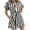 Black, variant on Efsteb Casual Dresses for Women Striped V Neck Short Sleeve Summer Mini Dress Button Up Short Dress （Brown，L）