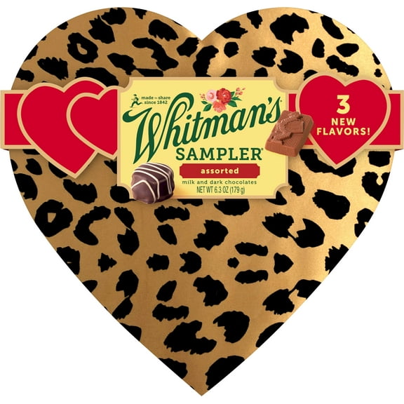 Russell Stover 10000221 Asst Choc Cheetah Print Heart  6.3 Oz.