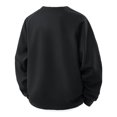 thumbnail image 6 of Men's Fake Two-Piece Waffle Knit Sweatshirt, Casual Long Sleeve Pullover Top for Fall, Comfortable Streetwear Fashion,Black,L, 6 of 6